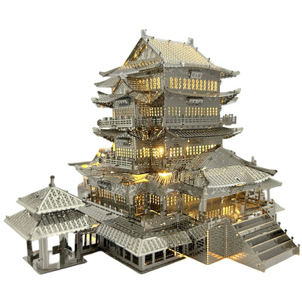 Tengwang Pavilion 3D Metal Puzzles For Adults DIY Mecha Model Kits Blocks Fighter Model Kit Brain Teaser Puzzle Fidget Toys