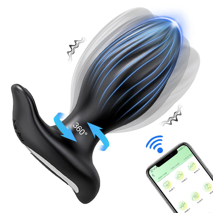 360° Rotation Vibrating Anal Plug Butt Plug Sex Toys for Men Women Wiggle Prostate Massager APP Anal Vibrator Sex Toy for Male