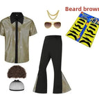 S / Short sleeve plaid shirt + pants + accessories 2