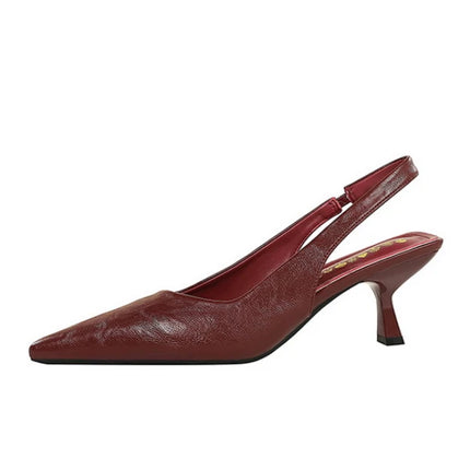 Banquet High Heels For Women Simple Slim Heels With Empty Pointed Toe Shoes With Tripping Temperament Fashionable Women's Shoes