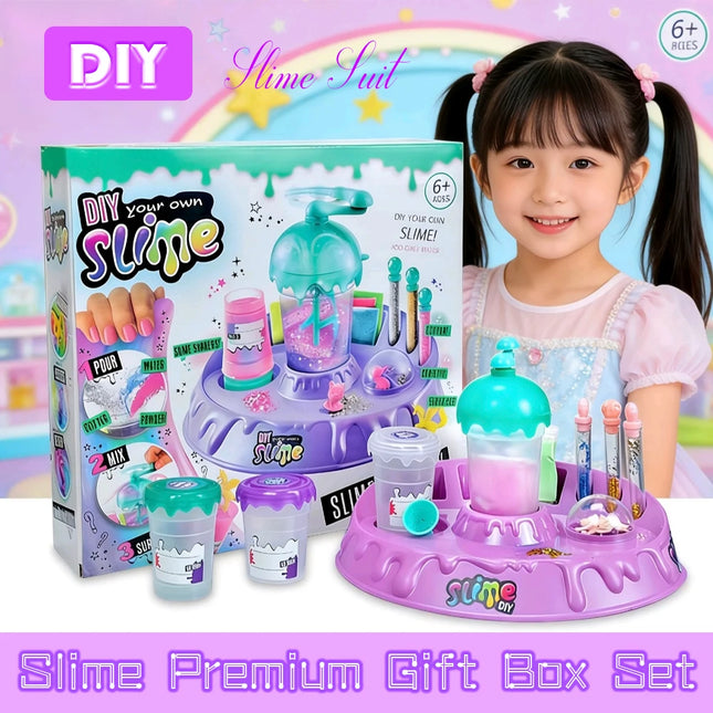Super Dreamy Slime Set, Children's DIY Crystal Slime Toy, Magical Slime Shaker Cup, Fluffy Crystal Slime Material Pack, Slime Making Workshop Shaker Powder Version, Educational Handmade Gift, Princess Style, Girls' Favorite S