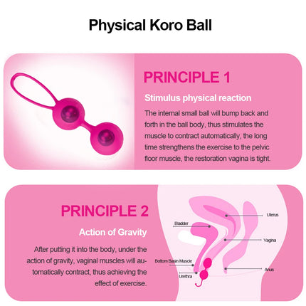 Silicone Kegel Vagina Balls Kegel Trainer for Women Pelvic Floor Muscles Strengthen Tighten Vagina Muscle Balls Adult Sex Toys ﻿
