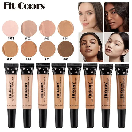 Fit Colors 8 Color Concealer Flexible Moisturizing Liquid Foundation Covering Dark Circles And Acne Spots Face Makeup Concealer