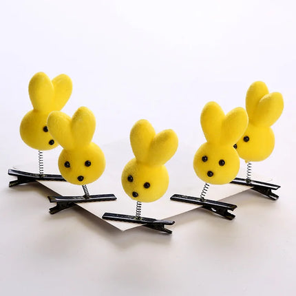 Kawaii Animal Chick Duck Bunny Bear Hair Clips For Girls Women  Toddler Kid Fun Hairpins Cute Sunflower Hair Barrettes Baby Gift