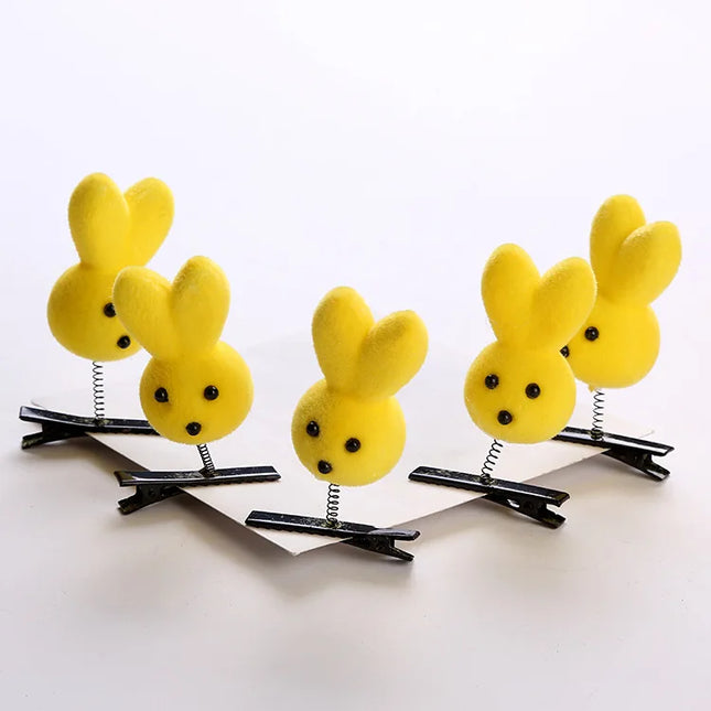 Kawaii Animal Chick Duck Bunny Bear Hair Clips For Girls Women Toddler Kid Fun Hairpins Cute Sunflower Hair Barrettes Baby Gift