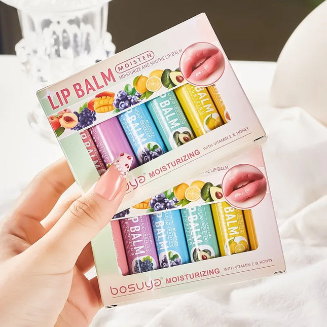 Fruit Flavor Lip Balm Set Moisturizing Lip Care Lip Balm Winter Lip Moisturizing Care Products Beauty and Health Products