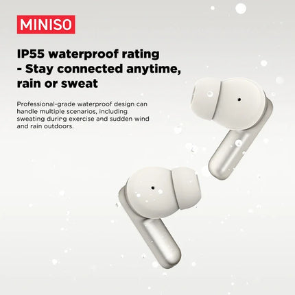 MINISO MS106 Bluetooth Earphone TWS Wireless Headphones Long Battery Life Sports Earphones Noise Reduction Comfortable Earbud