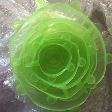 Silicone Stretch Lid Kitchen Accessories Can Be Reused Food Cover Plastic Wrap Cover Fresh-keeping Sealed Bowl Storage Home