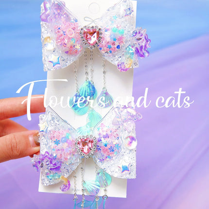 Mermaid Hairpin Crown Headband Children Birthday Gift Performance Princess Hair Accessories For Girls