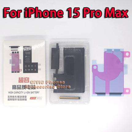2Pcs Phone Battery Core No Flex Cable For iPhone X XS Max XR 11 12 13 Mini 14 Plus 15 Pro Max SE2 SE3 High Capacity Battery Cell