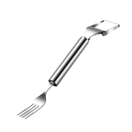2-in-1 Stainless Steel Fruit Cutter,Dual Head Watermelon Fork Cutter Slicer Tool for Home Kitchen Gadget Melon Cube Cutter