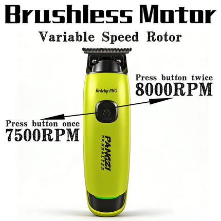 BRDCLIP BRD-729 Professional Electric Hair Trimmer 8000RPM Brushless Motor DLC Blade with Base Men BarberShop Carve Hair Clipper