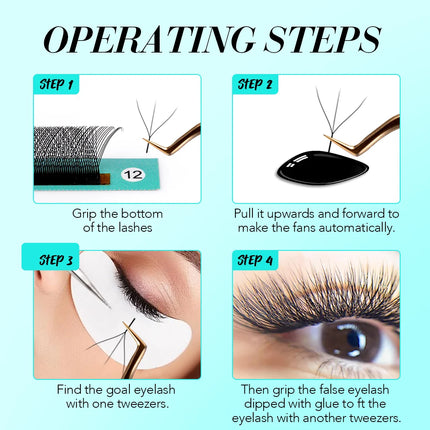 VAVALASH W Shape Eyelash Extension 3D 4D 5D 6D 8D Eye Lashes Natural Soft Premade Fan Lash Extensions