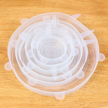 Silicone Stretch Lid Flexible Round Silicone Bowl Cover Durable Food Storage Covers Food Wrap Bowl Pot Lid for Kitchen Cookware