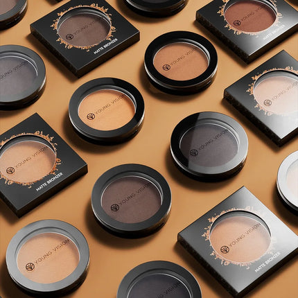 Waterproof Contouring Powder Palette Matte Finishing Bronzer Hairline Modify Nose Shadow Buildable Coverage for All Skin Tones