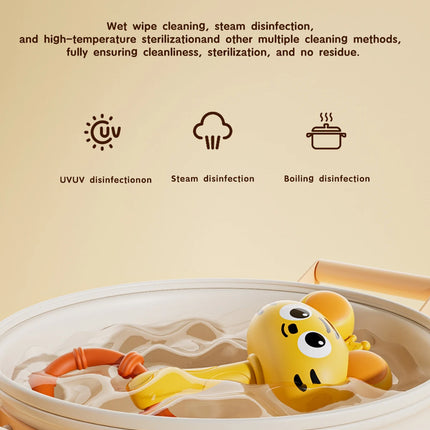 Animal Rattle handbell, Infant Developmental Hand Grip Baby Toys, Cute Animal with Sound for Newborn teether Gift handbell
