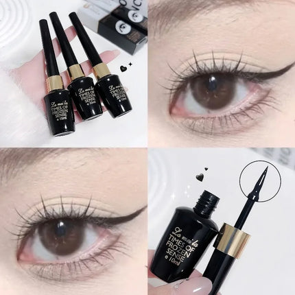 Black Liquid Eyeliner Ultra Fine Natural Smooth Eyeliner Lasting Waterproof Quick Dry Non-Smudging Eye Durable Makeup Cosmetics