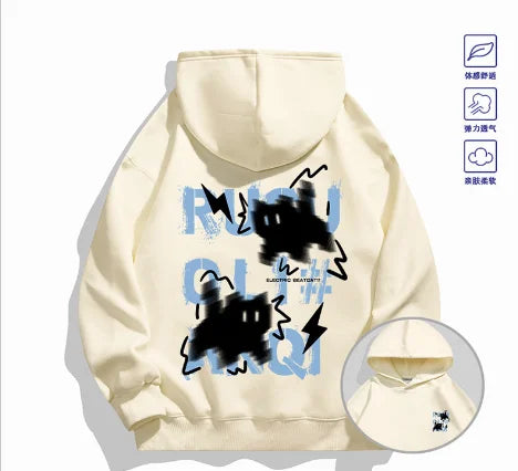 2026 Trendy "Haze Blue" Cat Hoodie - Men's and Women's Spring/Autumn Multi-Purpose Coat - Cool Fashion Item