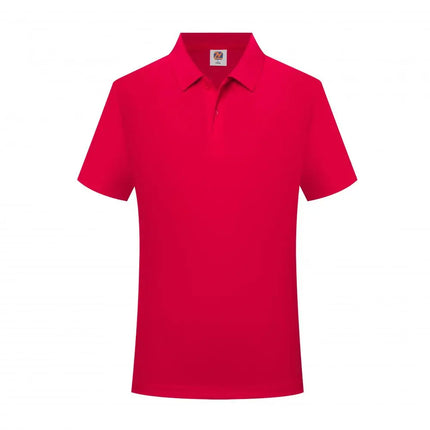 Men's and Women's New Model Summer Solid Color Lapel Short-sleeved Casual Daily Outdoor Polo Shirt Fashion Button Top 14 Colors