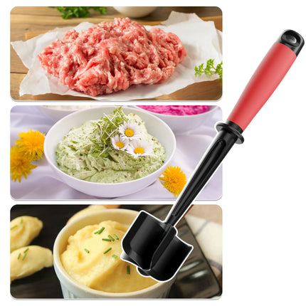 Meat Chopper & Masher | 5-Blade Heavy Duty for Burgers/Hash Browns | Non-Stick Dishwasher Safe with Heat-Resistant Grip