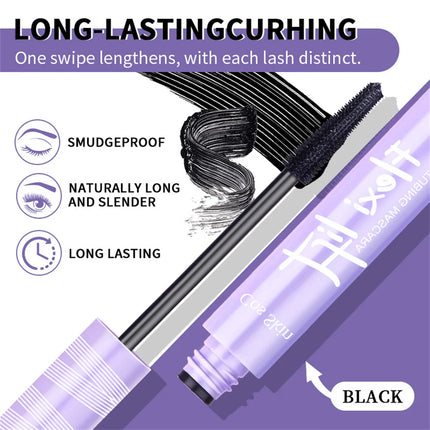 5D Waterproof Mascara Lengthening Eyelashes Long Lasting Sweatproof Mascara Black Silk Fibre Make Up Beauty Korean Cosmetics New