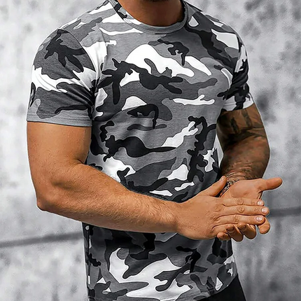Skull Print Men's T-Shirt Summer Casual Wear for Men Sports Fitness Short-Sleeve T-Shirt for Men Streetwear Fashion Top for Men