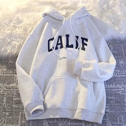 Sweatshirt printed hooded pullover Korean fashion loose and casual hooded pullover for women Y2k