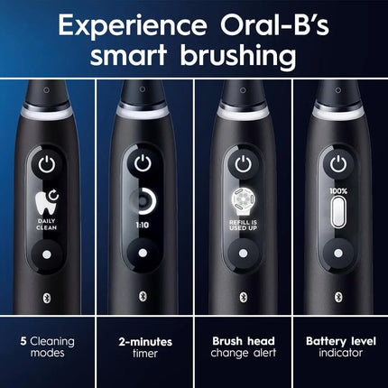 Oral-B Io7 Deep Clean + Protect Rechargeable Electric Toothbrush with Brush Refills and Charging Base
