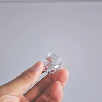50pcs 5g 10g 15g 20g Mini Empty Clear Cosmetic Jars Refillable Travel Size for Eyeshadow Lip Gloss Cream Lotion Makeup Storage