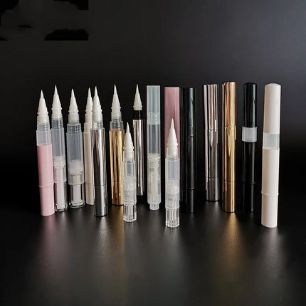 10-100pcs Empty 1-5ml Cosmetic Pen Vacuum Rotatry Pen Liquid Eyeliner /False Eyelash Glue Pen Nail Polish Dispenser Bottle