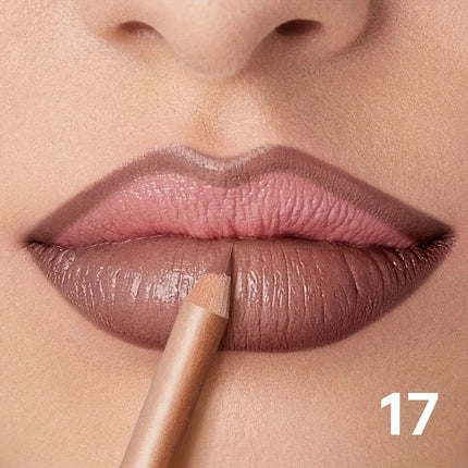 Matte Nude Lip Liner Pencil, Waterproof Long Lasting High Pigment Formula, Smooth Precise Lip Shape & Glossy Lip Effect