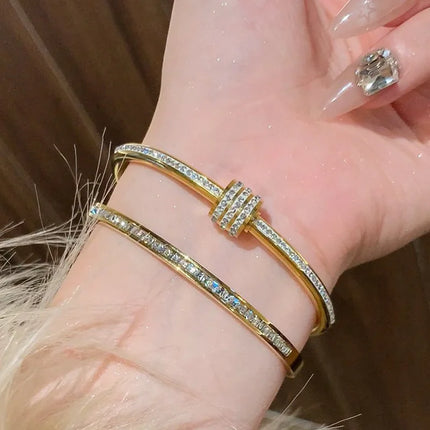 Silver Color Stainless Steel Colorfast Bracelets Skyful Star Bracelet Set for Women Fashion Light Luxury Jewelry Gifts Wholesale
