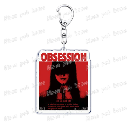 Horror Movie Obsession Keychain for Accessorie Bag Scary One Wish Willow Farming Keyrings Jewelry Friends Nikki Fans Gifts