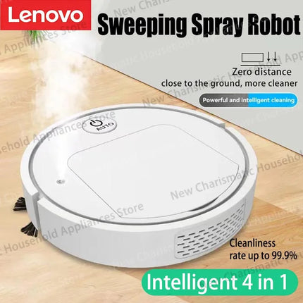 Lenovo 4 In 1 Spray Sweeping Robot Mopping & Vacuuming Strong Clean Air Purification Intelligent Robot Household Appliance