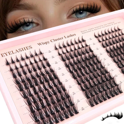 HBZGTLAD Manga Lash Clusters Wispy Fairy Fluffy Eyelash Clusters Anime Cosplay Individual Lash Extensions eyelashes