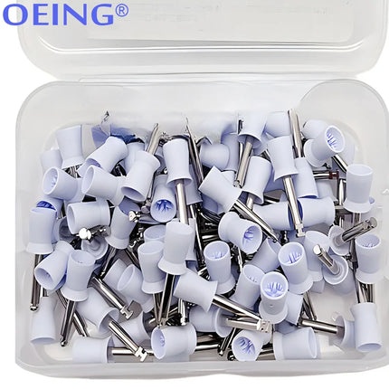 OEING 100pcs/box Dental Polishing Cup Tooth Polish Colorful Rubber Brush Polisher Prophy for Low Speed Handpiece Oral hygiene