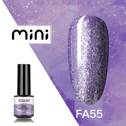 ROSALIND Shiny Gel Nail Polish Soak Off Gel Varnishes Nail Art Semi Permanent UV Glitter Nail Gel Polish Base Top Coat Enamel
