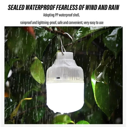 Outdoor USB Rechargeable LED Lamp Bulbs High Brightness Emergency Light Hook Up Camping Fishing Portable Lantern Night Lights