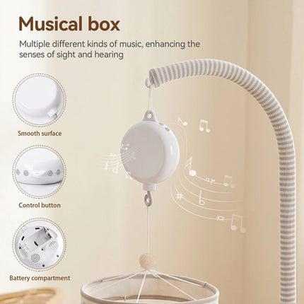 Mobile Bell Baby Toys 0-12 Months Rattle Toys Bed Newborn Crib Mobile With Music Box Bed Bell Hanging Toys Crib Bracket GIft