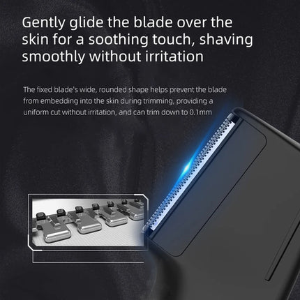Resuxi New Men's Electric Body Hair Trimmer Multi Functional 3 in 1 Hair Clipper Shaver Set IPX5 Full Body Water Wash Clipper