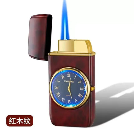 Rocker Arm Watch Metal Unusual Gas Lighters Jet Butane Torch Lighter Windproof Cigarette Cigar Lighter Gadgets for Men