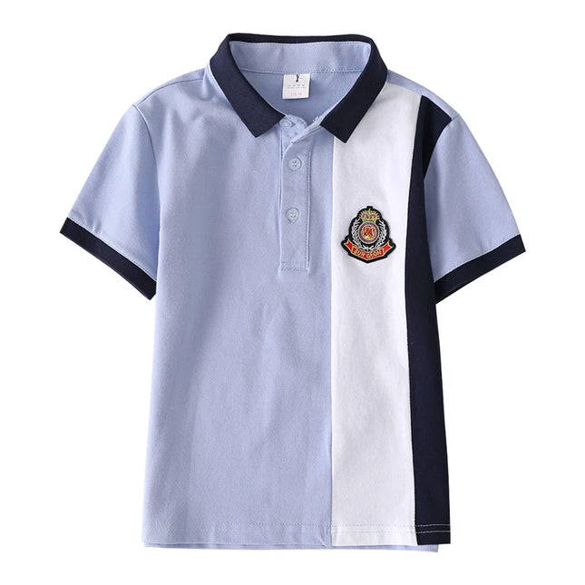 T Shirt Kids Clothes Turn-down Collar Baby Boy Summer Top Polo shirt Color Handsome Stripes Vetement Enfant Fille Camisetas GFMY