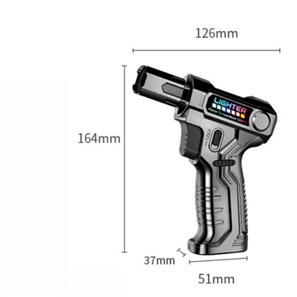Metal High-temperature High Flame Welding Gun Lighter Windproof Direct Spray Flame Safety Lock Kitchen Cigar Outdoor Lighter