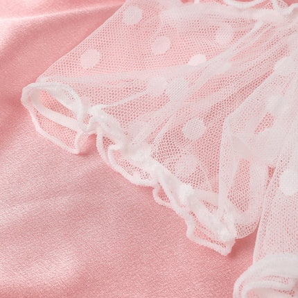 Polka Dot Pattern Semi-sheer Design Lingerie Set Bustier Top And Panty Sets Women's Clothing