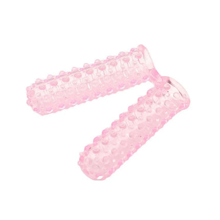 1Pc Silicone Adult Clit Stimulate Erotic Exotic Accessories Sex Women Lesbian Toy Finger Sleeve Vibrator Female Masturbator ﻿
