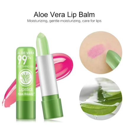 1/12pcs Color Changing Tinted Lip Balm Lipstick Aloe Vera Lipstick Moisturizing Long Lasting Moisturizing Nourishing Lip Care
