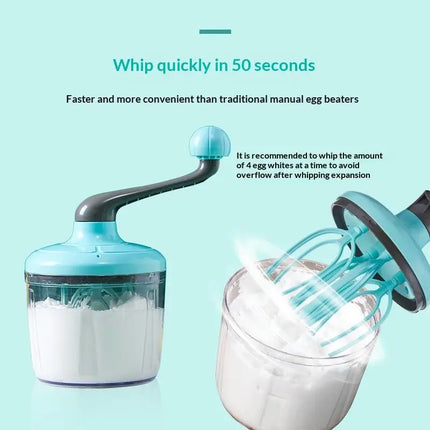 Multifunctional Manual Whisk Semi-automatic Egg White Cream Cake Egg Hand Mixer Hand Crank Beater Household Kitchen Gadget