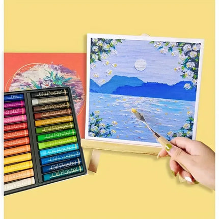 Professional Oil Pastels Set - Medium Point, High-Quality Soft Crayons for Artists, 12/24/36/48 Colors