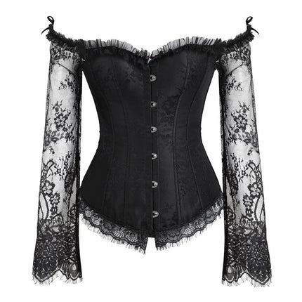Lace Corset Top Women Shapewear Fajas Waist Trainer Slimming Lingerie Blouses Body Shaper Woman Corsets Sexy Outwear Shaping Tops