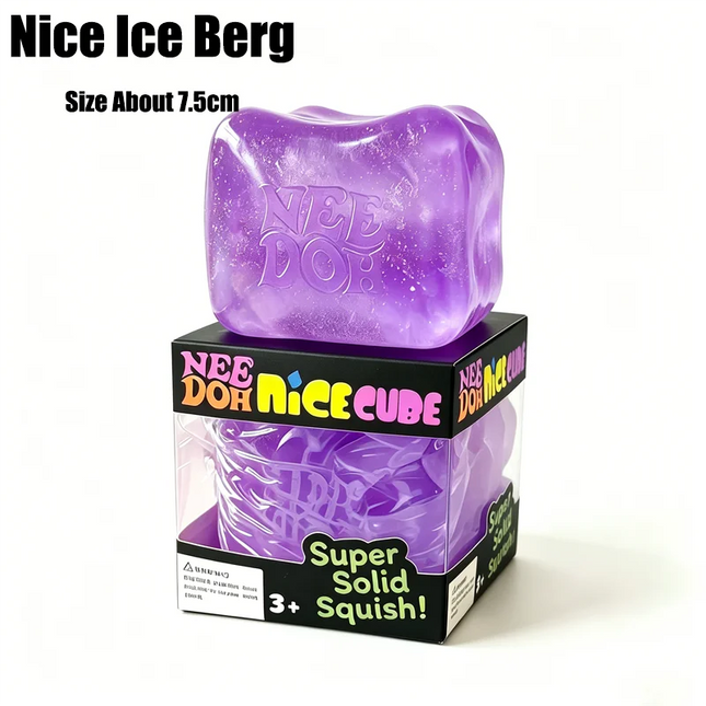 Needoh Nice Cube Berg Super Size Iceberg Cube 7.5cm Maltose 5.5cm Mini Baby Teenie Squeeze Toy Slow Rebound Stress Reliever Toy
